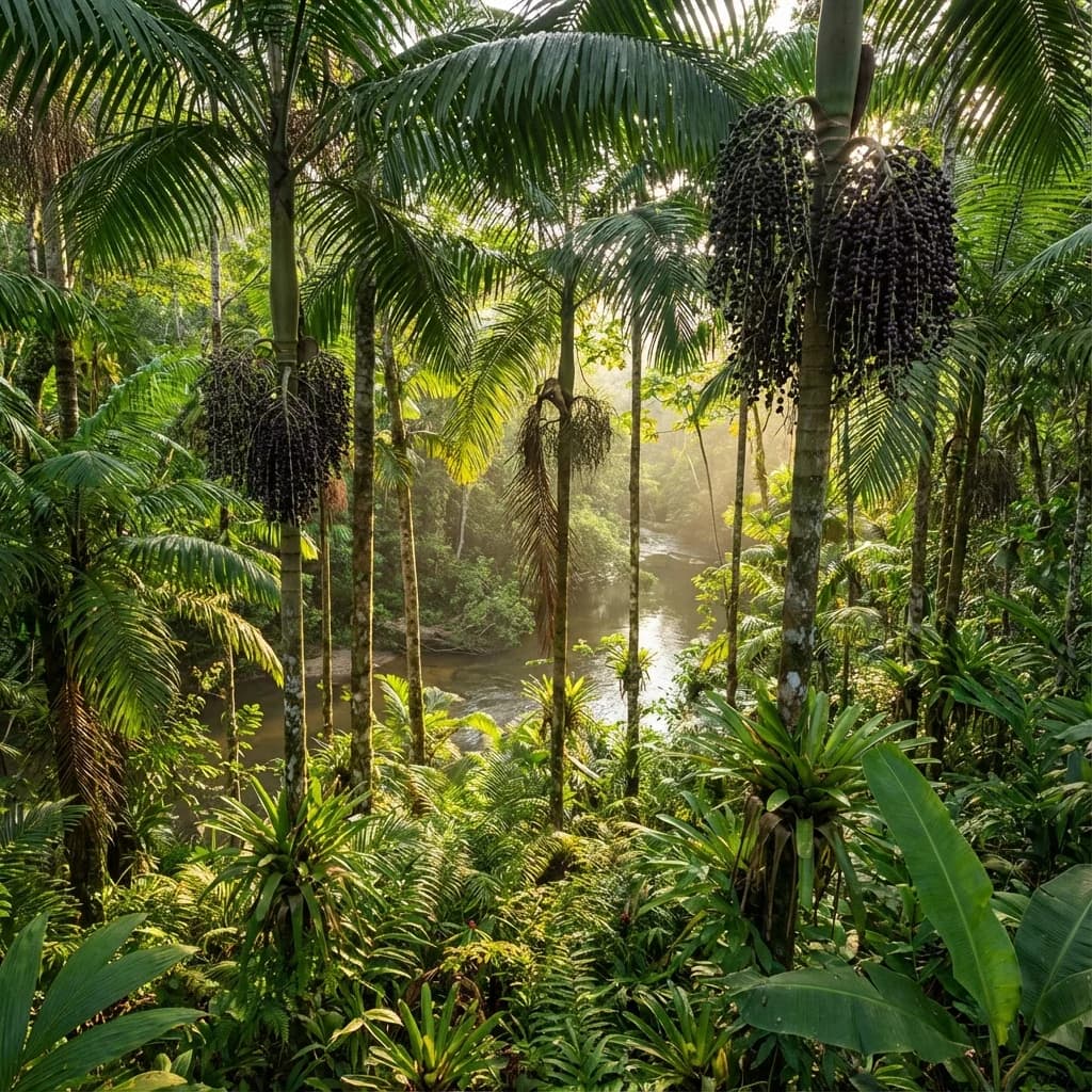 Palmeras de Açai en el Amazonas